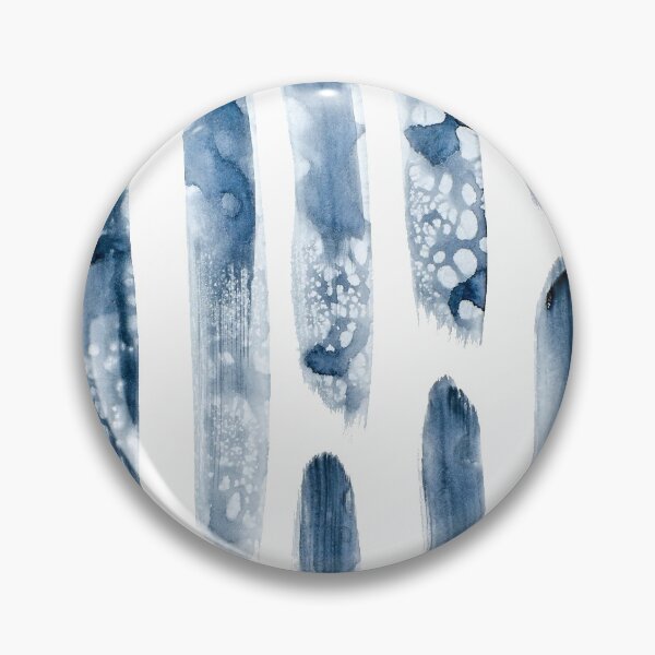 Item preview, blue black blotchy watercolor paint streaks / strokes designed and sold by Gainor Andrews.