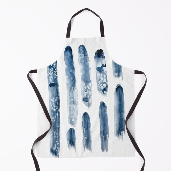 Item preview, blue black blotchy watercolor paint streaks / strokes designed and sold by Gainor Andrews.