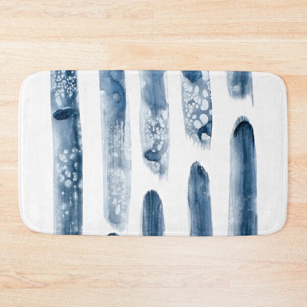 Item preview, blue black blotchy watercolor paint streaks / strokes designed and sold by Gainor Andrews.
