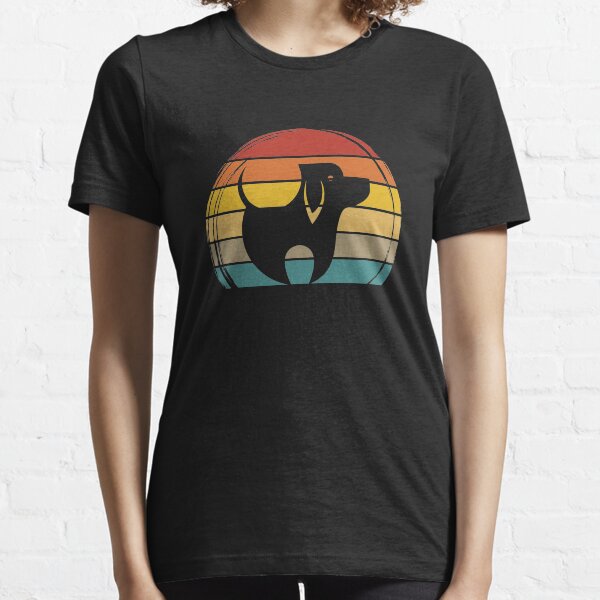 retro sunset funny dog Essential T-Shirt