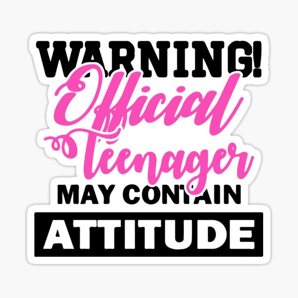 Warning Official Teenager Sticker