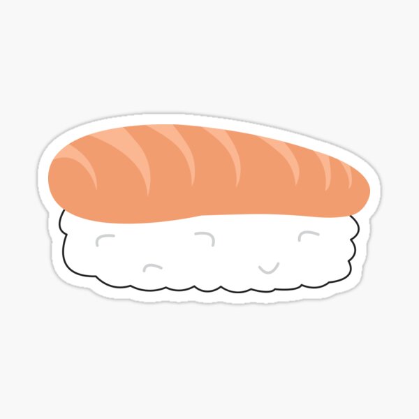 Salmon Nigiri Sticker For Sale By Jericas Redbubble