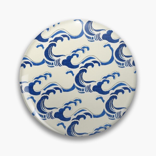 Item preview, Traditional Japanese Wave Pattern Remix Artwork by Watanabe Seitei designed and sold by Peekonet.