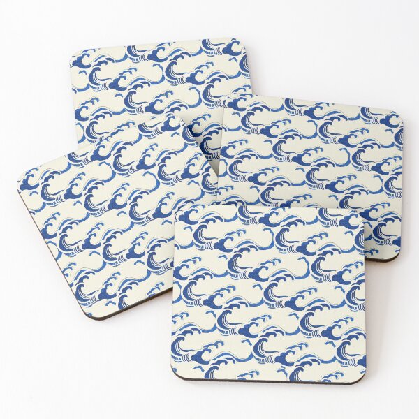 Item preview, Traditional Japanese Wave Pattern Remix Artwork by Watanabe Seitei designed and sold by Peekonet.