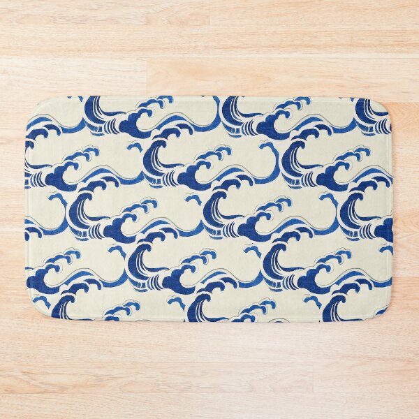 Item preview, Traditional Japanese Wave Pattern Remix Artwork by Watanabe Seitei designed and sold by Peekonet.