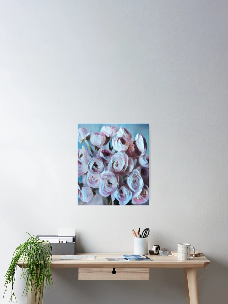 Thumbnail 2 of 3, Poster, Pink Roses designed and sold by tinypawprints.