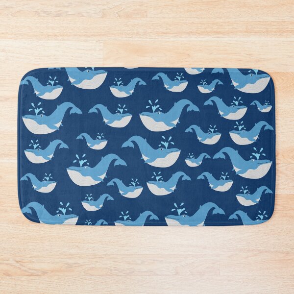 Item preview, Deep Blue Ocean Whale Pattern designed and sold by idovedesign.