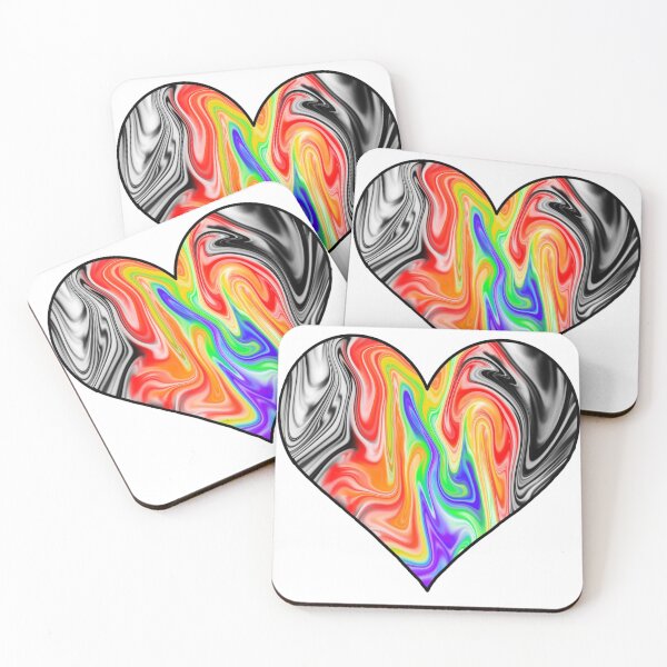 Item preview, LGBTQ Ally Abstract Pride Flag Heart designed and sold by Zeons-Art.