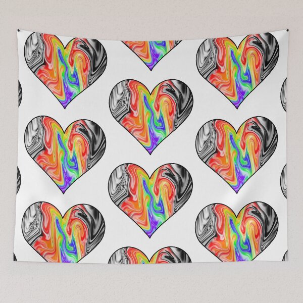 Item preview, LGBTQ Ally Abstract Pride Flag Heart designed and sold by Zeons-Art.