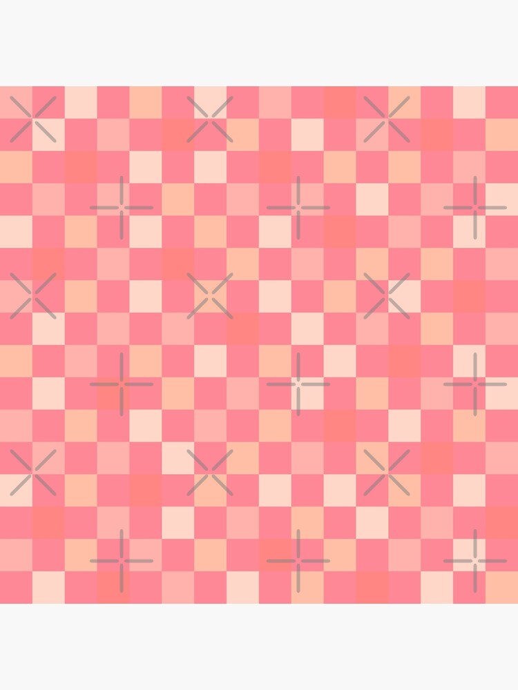 Checkerboard Check Checkered Pattern in Blush Pink and Cream Poster for  Sale by kierkegaard