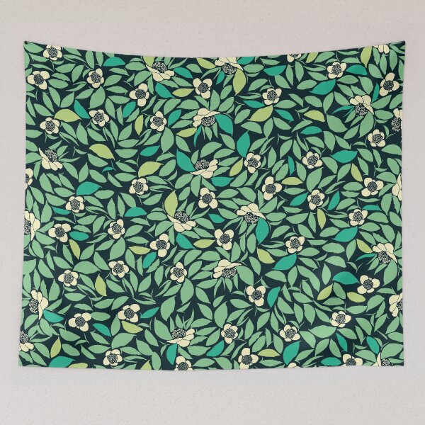 Item preview, tea flower & leaf pattern designed and sold by teenastore.