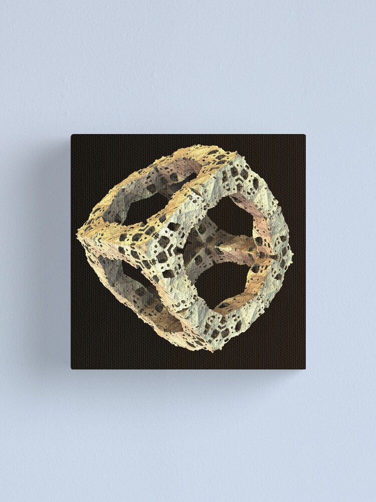 Alternate view of Stone Fractal Cube Canvas Print