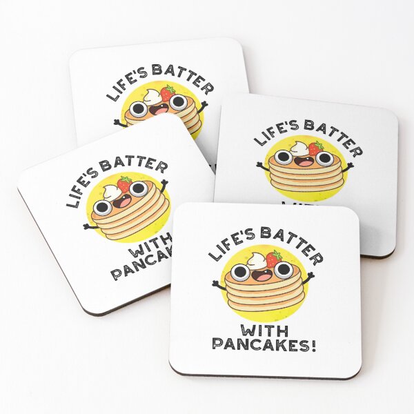 Item preview, Life's Batter With Pancakes Funny Food Puns  designed and sold by punnybone.