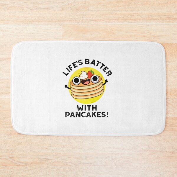 Item preview, Life's Batter With Pancakes Funny Food Puns  designed and sold by punnybone.