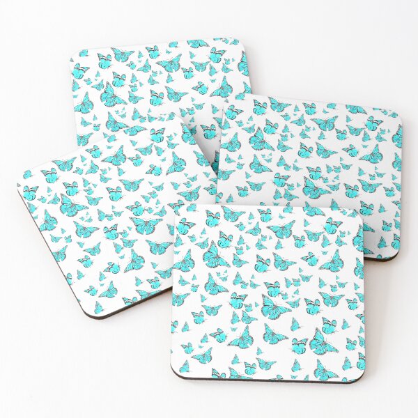 Item preview, blue butterflies  designed and sold by ArtByMal.