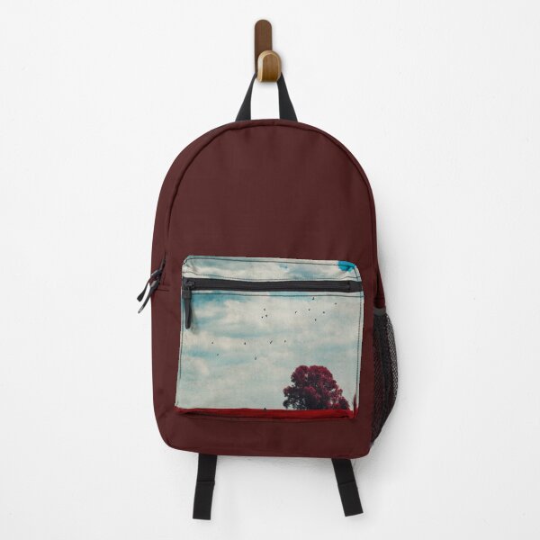 Item preview, Red Field - Surreal Rural Landscape designed and sold by Dyrk Wyst Redbubble Shop.