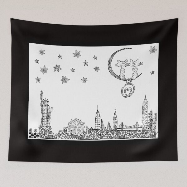 Artikelvorschau, NYC Kitties über Skyline Zendoodle entworfen und verkauft von PrettyCityKitty.