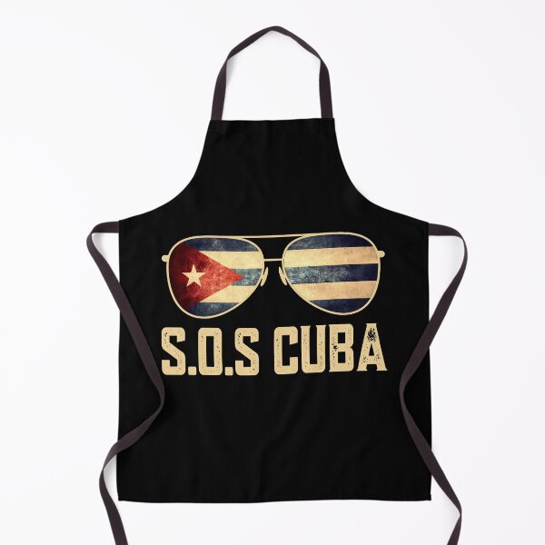 Item preview, S.O.S Cuba Flag Retro Cuban Sunglasses designed and sold by ReichBourne.