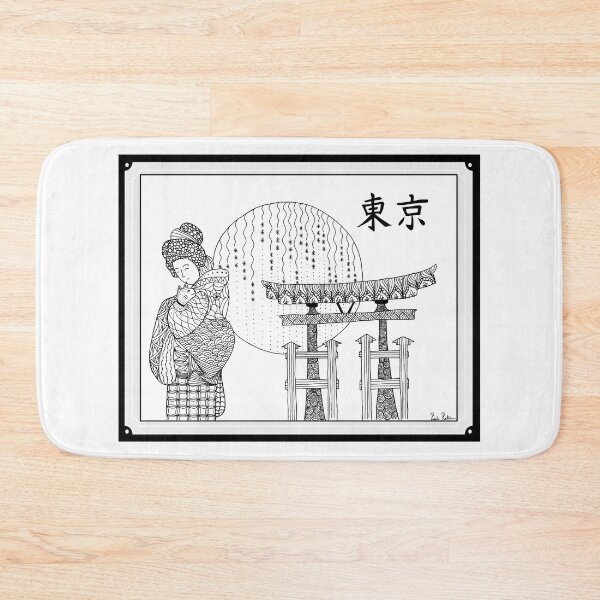 Artikelvorschau, Tokyo Kitty bewundert den Mond Zendoodle entworfen und verkauft von PrettyCityKitty.