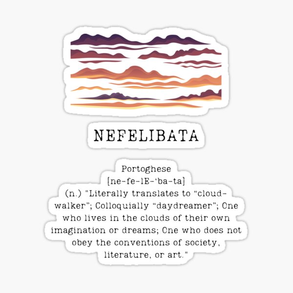 Nefelibata Sticker by designair