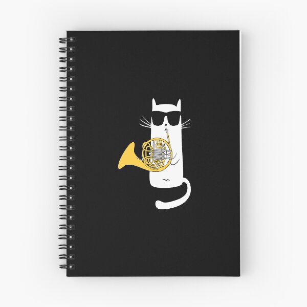 Item preview, Funny Cat Wearing Sunglasses Playing French Horn designed and sold by telegaevel.