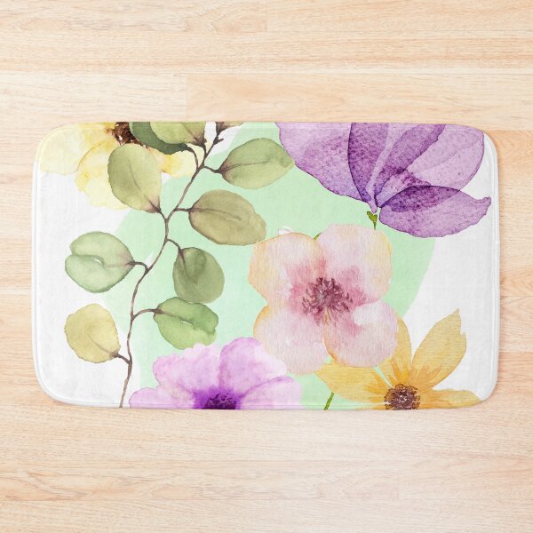 Item preview, Hand Painted Watercolor Summer Flowers Pastel Gentle Cottage Decoration designed and sold by Erika Bartha.