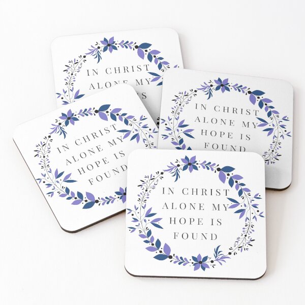 Item preview, In Christ alone my hope is found flower wreath designed and sold by road-to-faith.