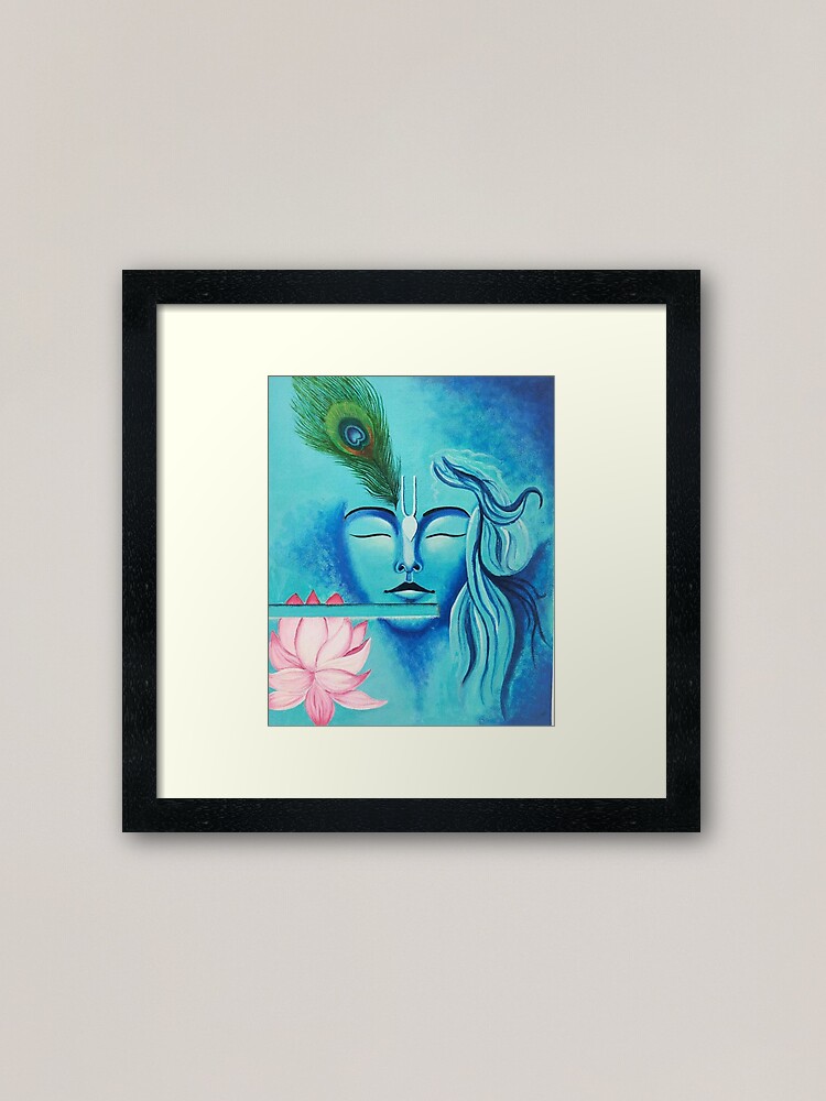 Hare Krishna Mantra Mandala Krishna Wall Art Krishna Print 