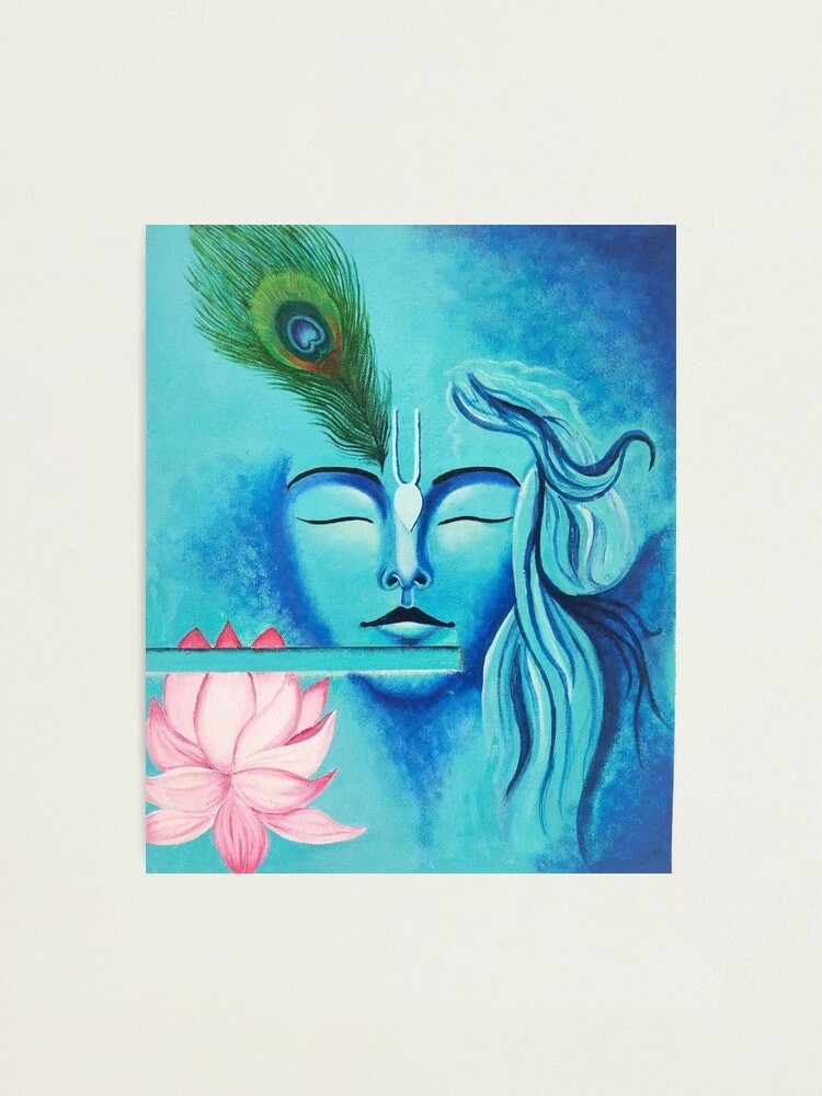 Premium Vector | Happy krishna janmashtami greetings with peacock feather  illustration flute and mandala art
