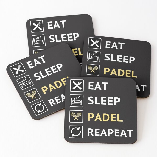 Item preview, Eat Sleep Padel Repeat - Funny Padel T-shirt designed and sold by King of Colored Stickers.
