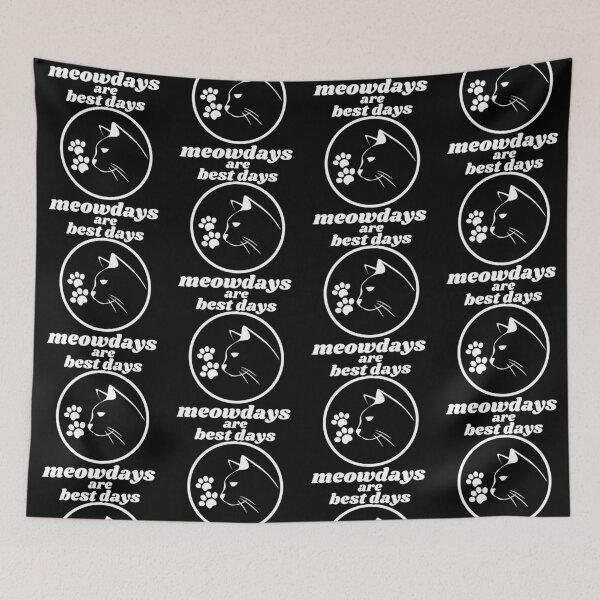 Item preview, Meowdays Are Best Days (Dark ver.) designed and sold by quirky-artistry.