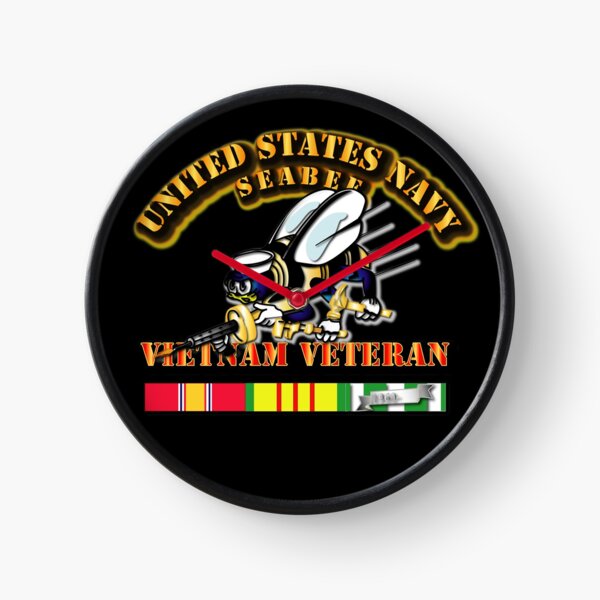 Navy - Seabee - Vietnam Veteran Clock
