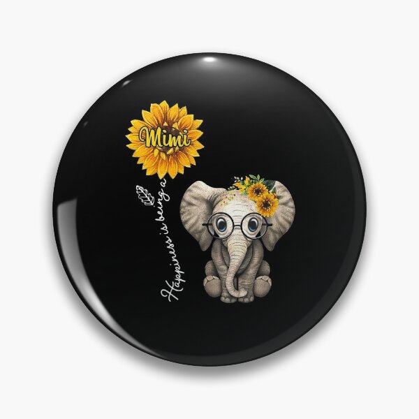 Item preview, Happiness is being a mimi sunflower elephant, Design  designed and sold by BeckyChavez1.