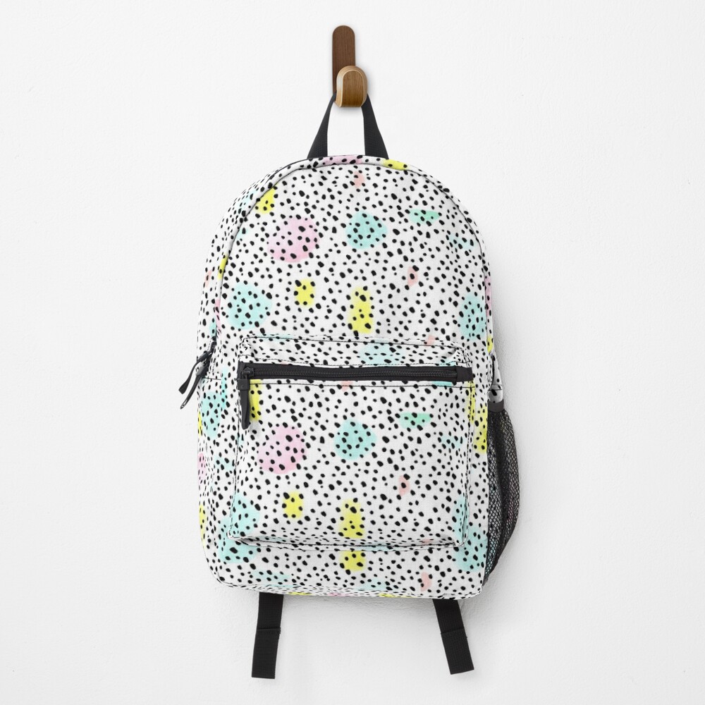 Black Dots with Pastels Backpack