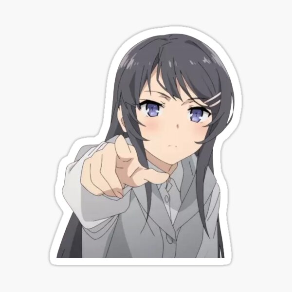 Mai Sakurajima From Bunny Girl Senpai Sticker By NoHardFeelings Redbubble