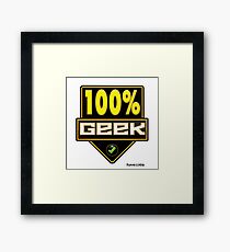 100% Geek Framed Print