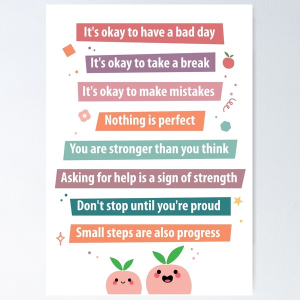 Item preview, Affirmation art, Classroom poster, Affirmations for kids, Homeschool decor, Motivational poster with cute characters designed and sold by KristinityArt.