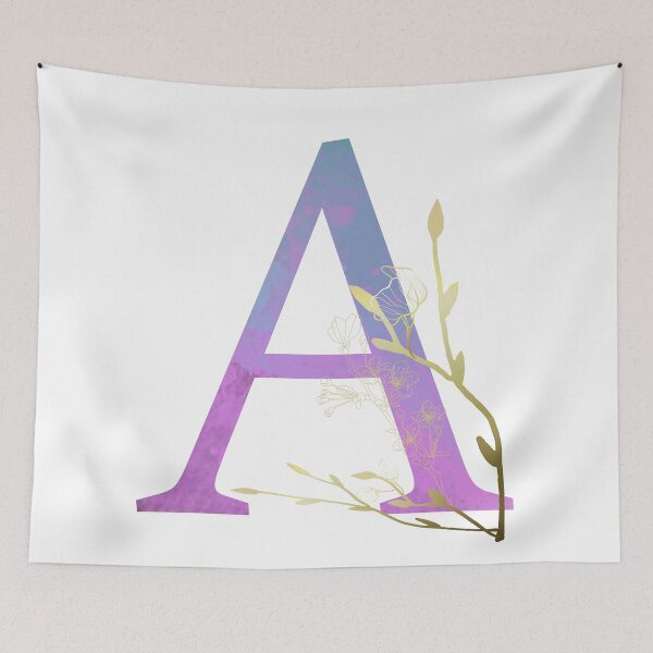 Item preview, Watercolour Letter ' A ' with Blossoms  designed and sold by CreativeArts Studio.