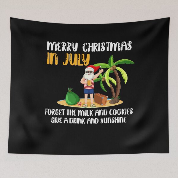 Item preview, Merry Christmas In July Santa Beach Cocktail Summer Xmas designed and sold by FucaGirl.