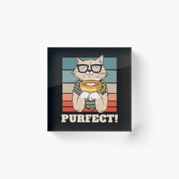 Item preview, PURFECT - CAT AND COFFEE designed and sold by NerdTypeStuff.