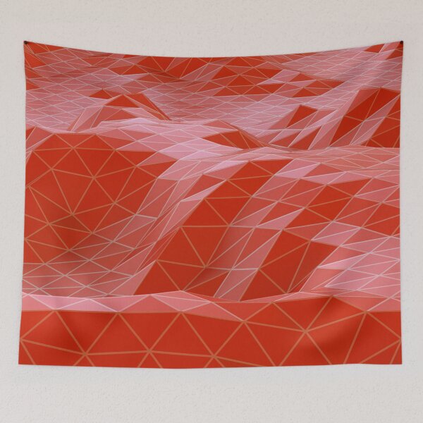 Item preview, Abstract Digital. Creative idea futuristic wave  Texture Lowpoly on Red designed and sold by Gugurat.