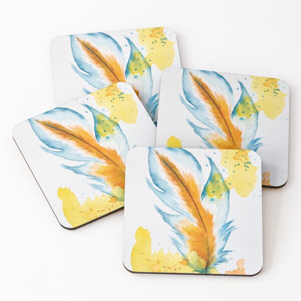 Item preview, Yellow and orange feather swaying in the wind designed and sold by Gainor Andrews.