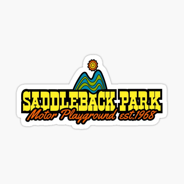 Saddleback Park Motor Playground est 1968 Logo Sticker