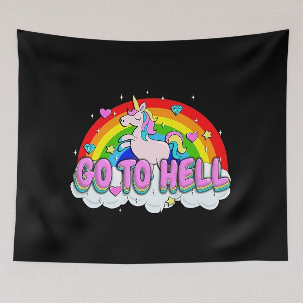 Item preview, Unicorn T-ShirtGo to Hell - Unicorn  designed and sold by AndeBukin.