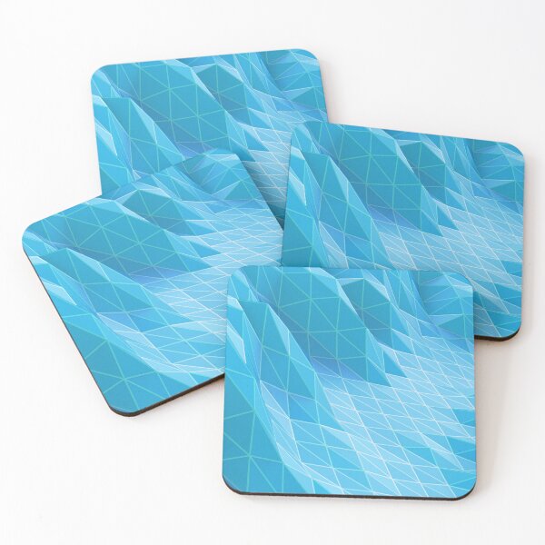 Item preview, Abstract Digital. Creative idea futuristic wave Texture Lowpoly on blue designed and sold by Gugurat.