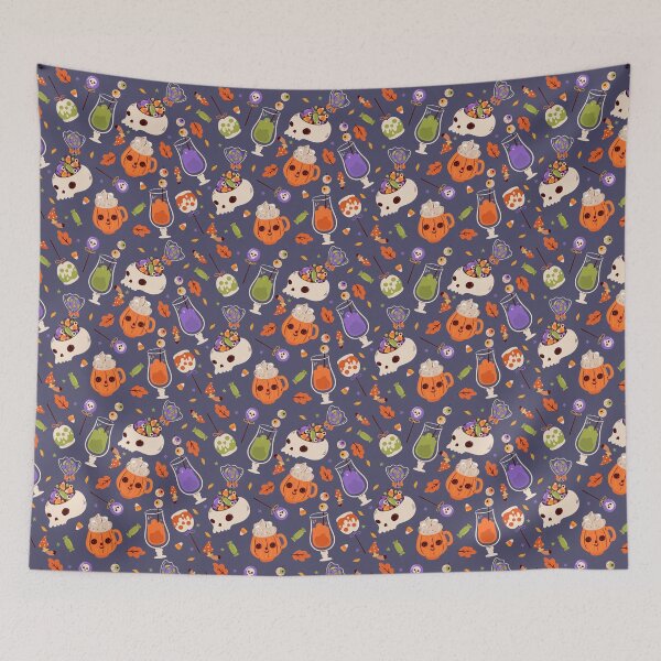 Item preview, pattern with halloween food designed and sold by burbura.