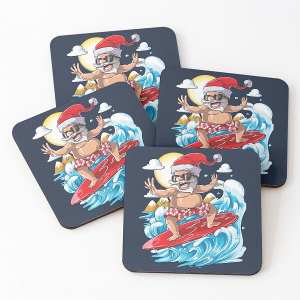 Item preview, Santa Hawaiian Surfing designed and sold by maggot-meat.