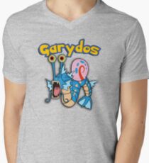 Gary the snail and Gyarados mashup = Garydos Men's V-Neck T-Shirt