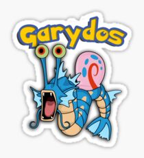Gary the snail and Gyarados mashup = Garydos Sticker