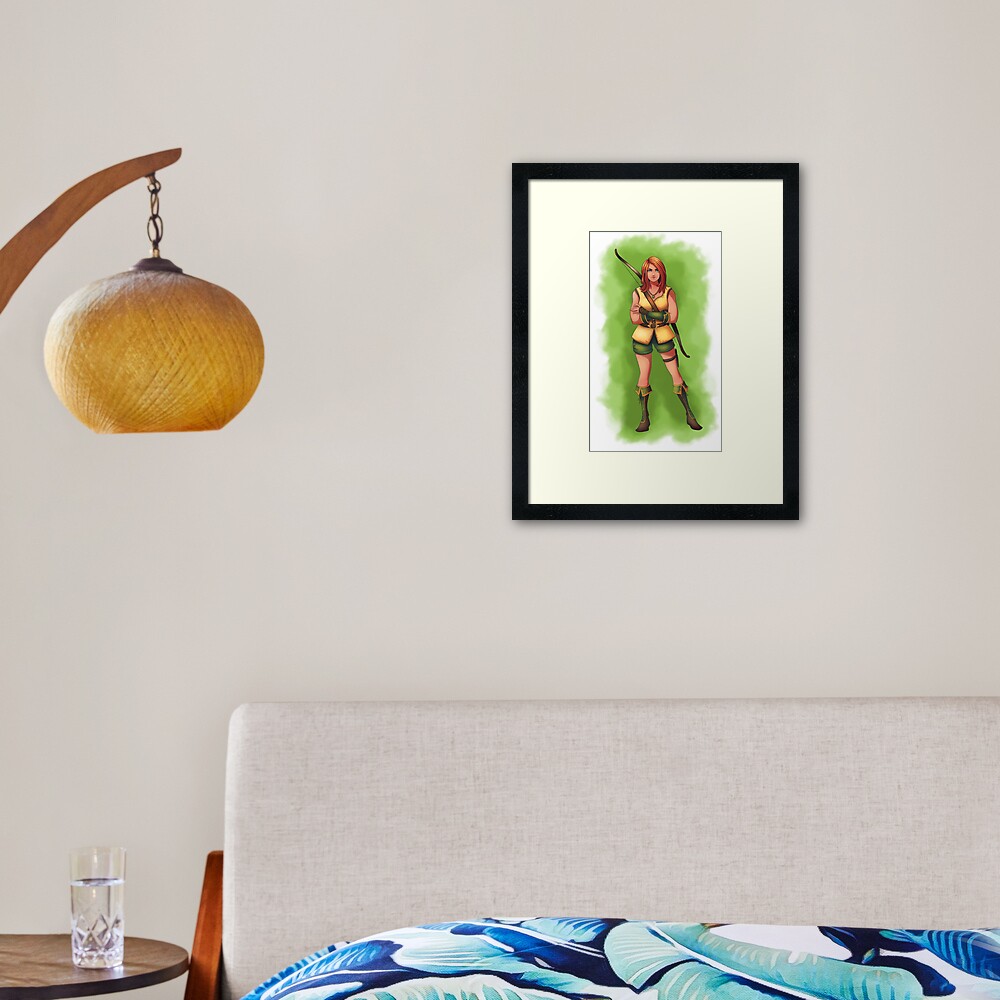 Huntress Hattie Framed Art Print